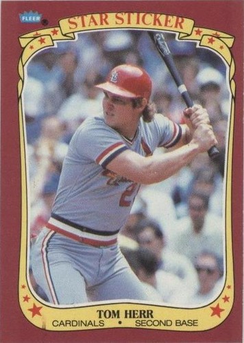 1986 Fleer Star Stickers - Tom Herr #57