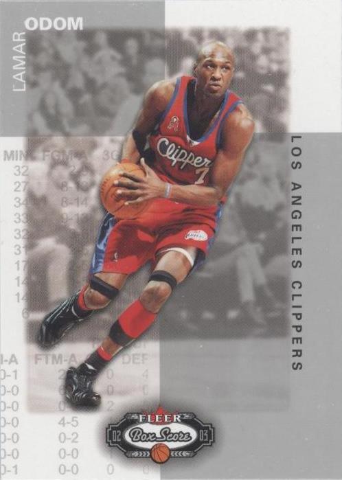 2002-03 Fleer Box Score - Lamar Odom #46