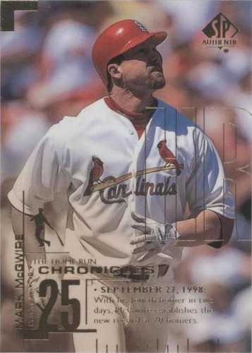 1999 SP Authentic - Mark McGwire #HR70