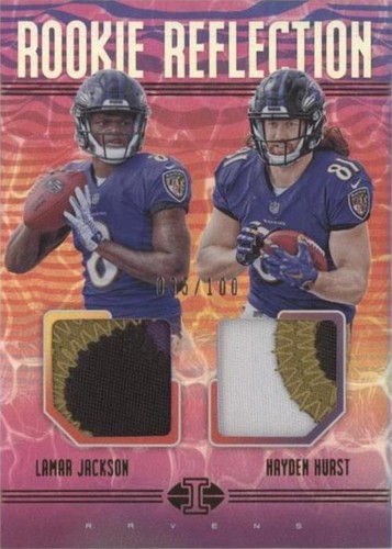 2018 Panini Illusions Hayden Hurst Lamar Jackson #RR-JH