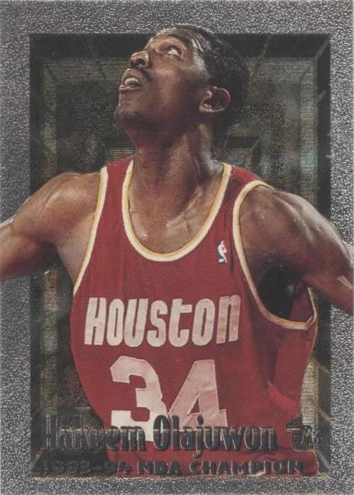 1994-95 Topps em relevo - Hakeem Olajuwon #38