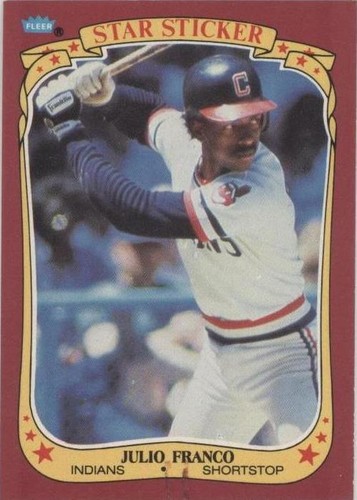 1986 Fleer Star Stickers - Julio Franco #40