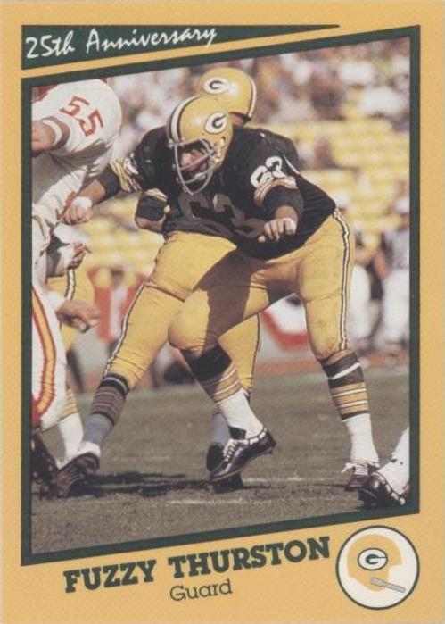 1990 Champion Cards Green Bay Packers Super Bowl I 25th Anniversary Fuzzy Thurston #27