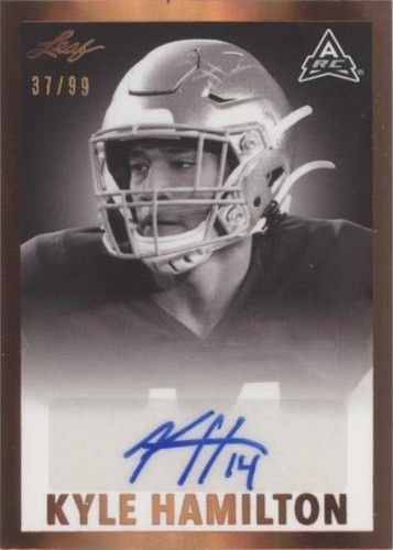 2021 Leaf Memories Kyle Hamilton #BW-KH1