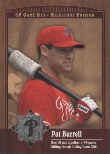 2001 SP Game Bat Edition Milestone - Pat Burrell #80