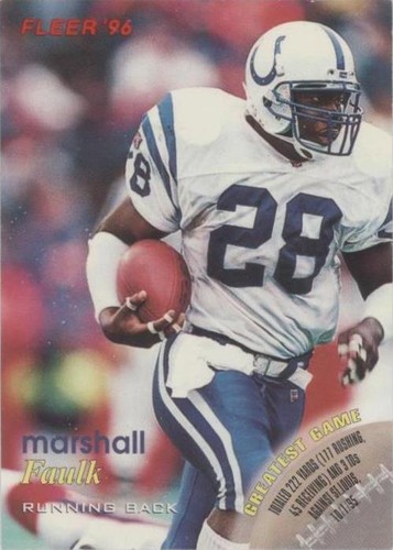 1996 Fleer Shell FACT Marshall Faulk #78