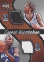 2007-08 Upper Deck Sweet Shot - Pau Gasol/Stromile Swift #SW-SG
