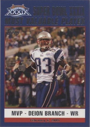 2005 Topps New England Patriots Super Bowl XXXIX Champions Deion Branch #55