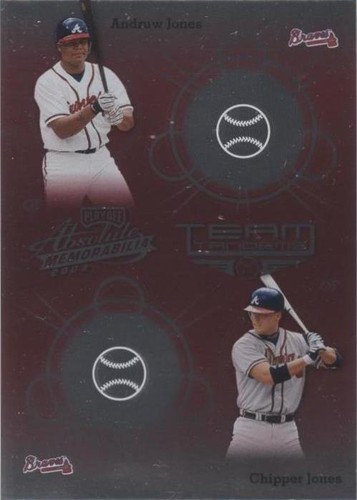 2002 Playoff Absolute Memorabilia - Andruw Jones Chipper Jones #TT-3
