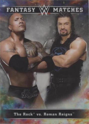 2020 Topps Chrome WWE - Roman Reigns The Rock #FM-7