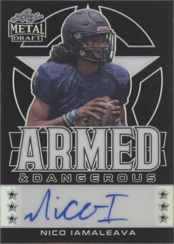 2022 Leaf Metal Draft Nico Iamaleava #AD-NI1