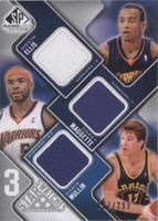2009-10 SP Game Used - Monta Ellis/Corey Maggette/Chris Mullin #3S-MME