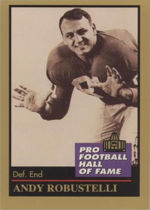 1991 Enor Pro Football Hall of Fame Andy Robustelli #121