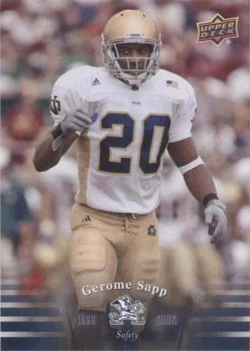 2013 Upper Deck University of Notre Dame Gerome Sapp #75