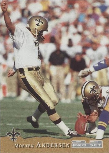 FREE SHIPPING-MINT-1991 Pro Set #586 Morten Andersen SAINTS