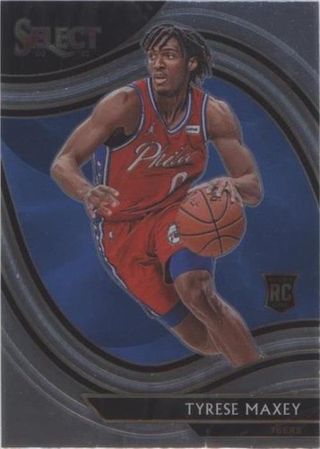 Tyrese Maxey RC 2020 Panini Select Purple Die Cut Prism SGC 10