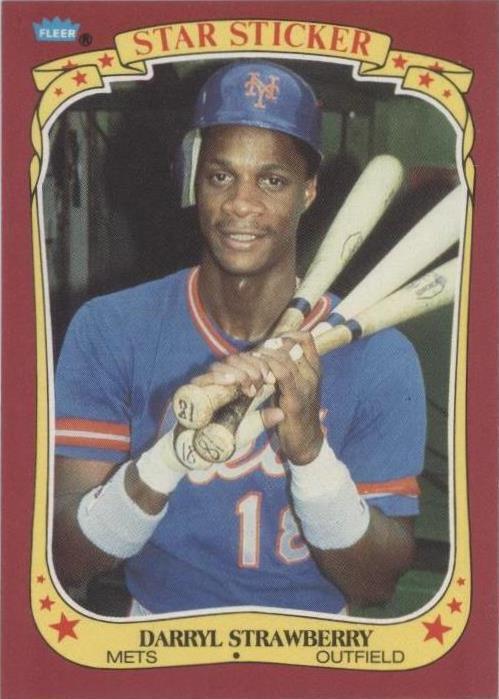 1986 Fleer Star 贴纸 - Darryl Strawberry #116