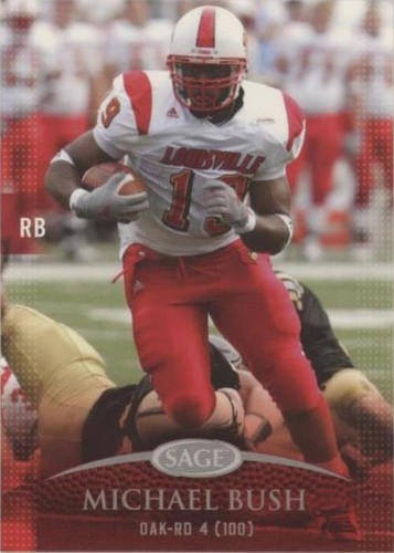 2007 SAGE Autographed Football Michael Bush #10