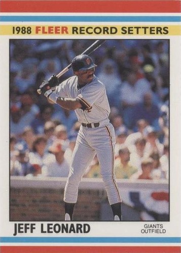 1988 Fleer Baseball Record Setters - Jeffrey Leonard #23