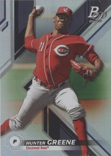 【4枚限定】 直書き toppsbowman HUNTER GREENE 2018 Bowman Platinum Top Prospects Ice #TOP-4 Hunter Greene