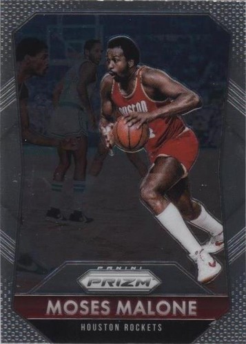 MOSES MALONE #260 ROCKETS PRIZMS SILVER REFRACTOR SP 2015-16