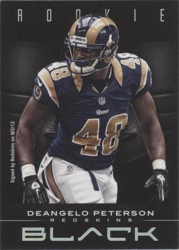 2012 Panini Black Deangelo Peterson #127