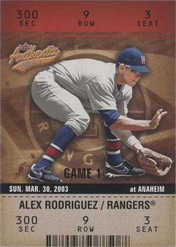2003 Fleer Authentix - Alex Rodriguez #73