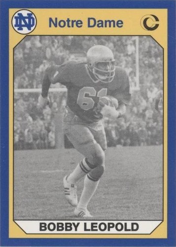 1990 Collegiate Collection University of Notre Dame Bobby Leopold #77