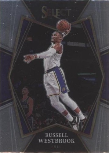 RUSSELL WESTBROOK Zebra Prizm 2021-22 Panini Select Premier