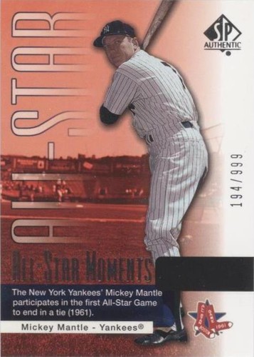 Mickey Mantle 2001 SP 本物ゲーム着用ジャージ UD-MM Mickey Mantle 2001 SP 本物ゲーム着用ジャージ UD-MM PSA 10