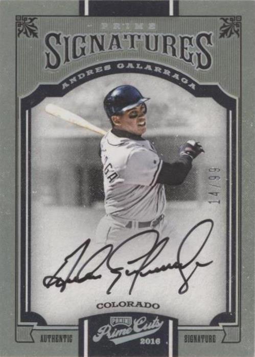 2016 Panini Prime Cuts - Andres Galarraga #PS-AG