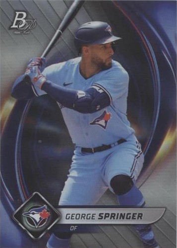 2022 Topps Chrome Platinum George Springer Blue Prism Refractor