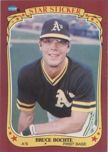 1986 Fleer Star Stickers - Bruce Bochte #7