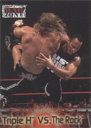 2001 Fleer WWF Raw is War - The Rock Triple H #54