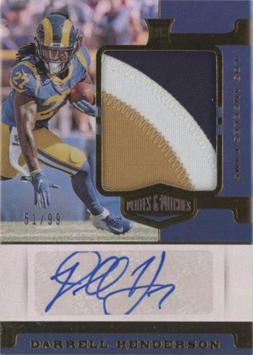 2019 Panini Plates & Patches Darrell Henderson #RPA-DHE
