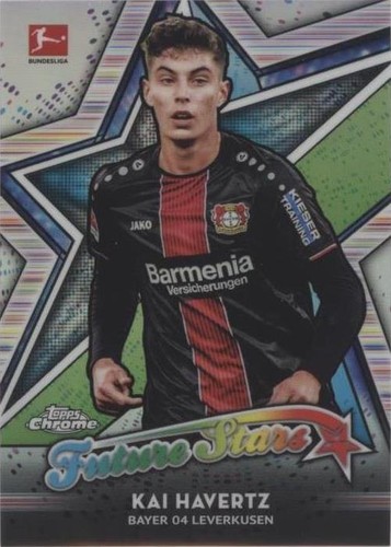 2018 Topps Chrome Bundesliga Kai Havertz Rookie Blue Wave
