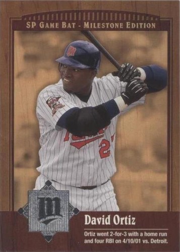 2001 SP Game Bat Edition Milestone - David Ortiz #36