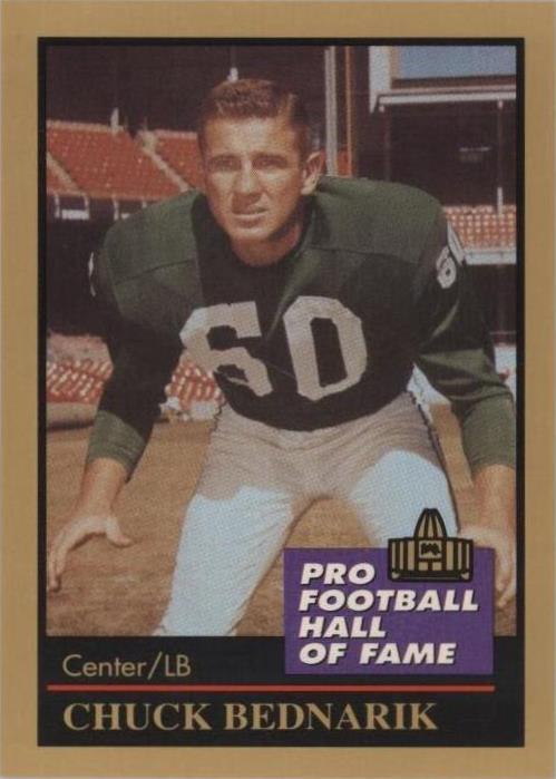 1991 Enor Pro Football Hall of Fame Chuck Bednarik #8