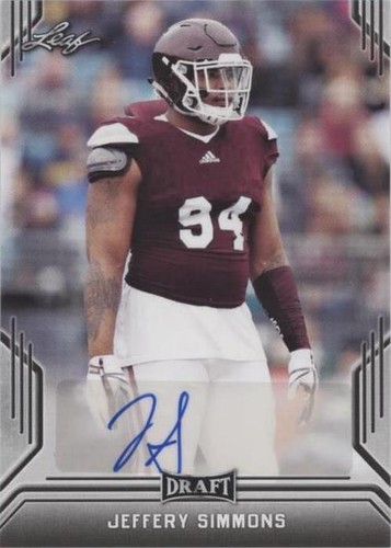 2019 Leaf Draft Jeffery Simmons #BA-JS2