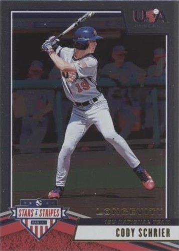 2019 Panini USA Baseball Stars & Stripes Longevity - Cody Schrier #62