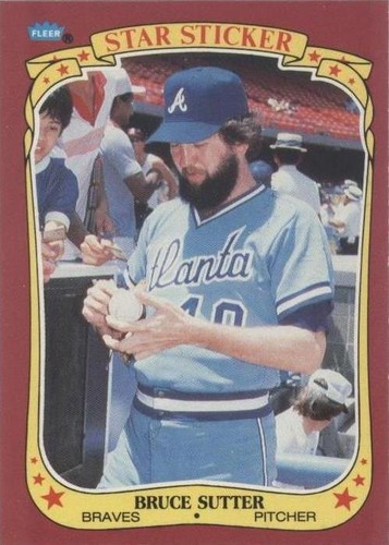 1986 Fleer Star Stickers - Bruce Sutter #117