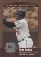 2001 SP Game Bat Edition Milestone - Tony Batista #20