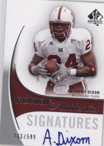 2010 SP Authentic Anthony Dixon #182