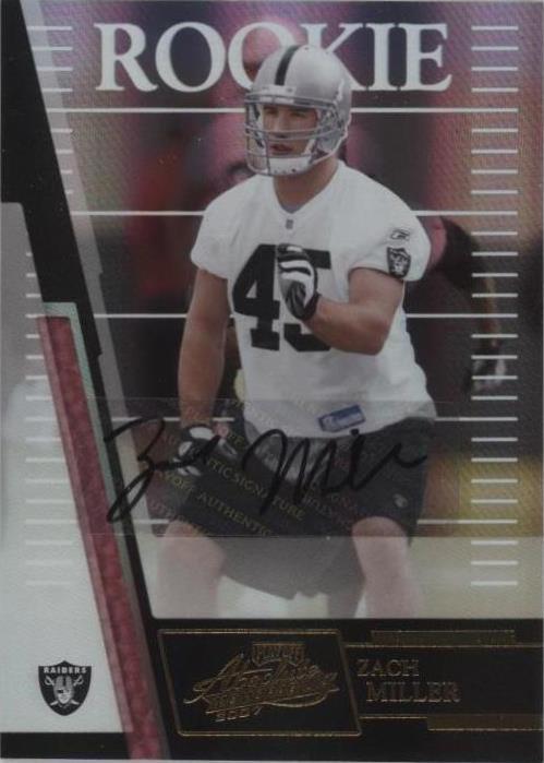 2007 Playoff Absolute Memorabilia Zach Miller #250