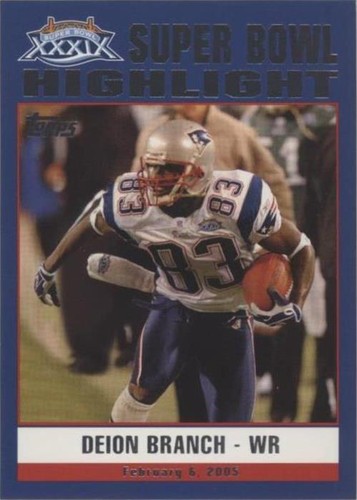 2005 Topps New England Patriots Super Bowl XXXIX Champions Deion Branch #51