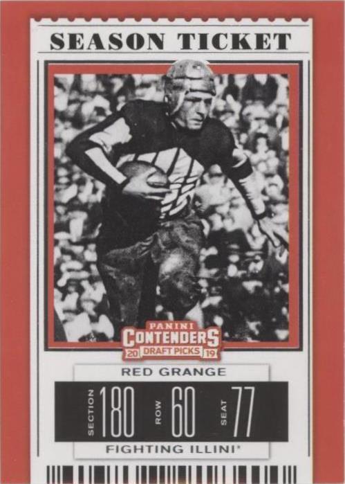 2019 Panini Contenders Draft Picks Red Grange #85
