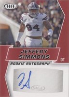 2019 Sage Hit Premier Draft Jeffery Simmons #A58