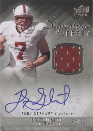 2010 Upper Deck Exquisite Collection Toby Gerhart #ESJ-TG