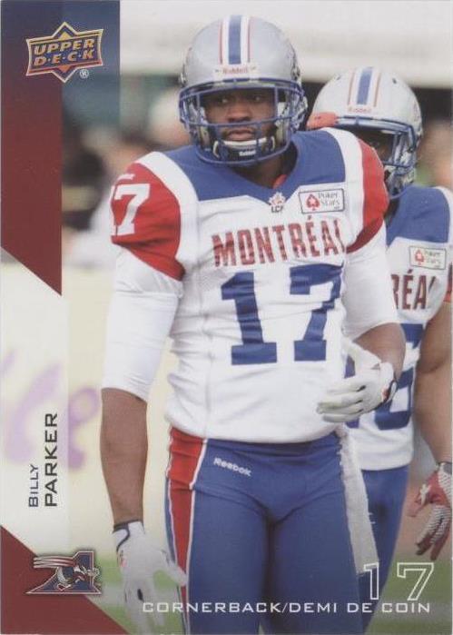2014 Upper Deck CFL Billy Parker #127