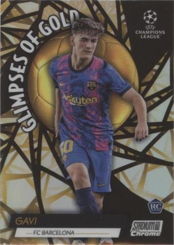 2022-23 Topps Stadium Club Chrome UCL Glimpses of GOLD Gavi